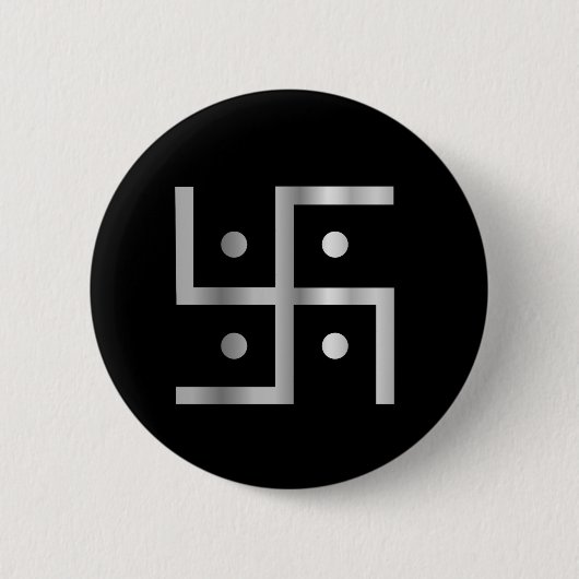 Symbool van het hindoeïsme Swastika Ronde Button 5,7 Cm (Voorkant)