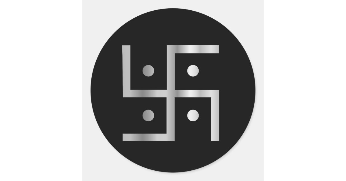 Symbool van het hindoeïsme Swastika Ronde Sticker | Zazzle.nl