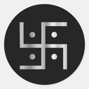 Symbool van het hindoeïsme Swastika Ronde Sticker