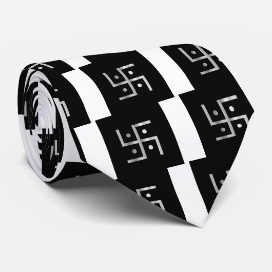Symbool van het hindoeïsme Swastika Stropdas (Opgerold)