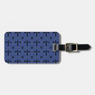 Symbool van het onderscheid: "Fleur-de-lis on Blue Bagagelabel