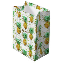 Symbool van het ziekenhuis-ananas-patroon medium cadeauzakje
