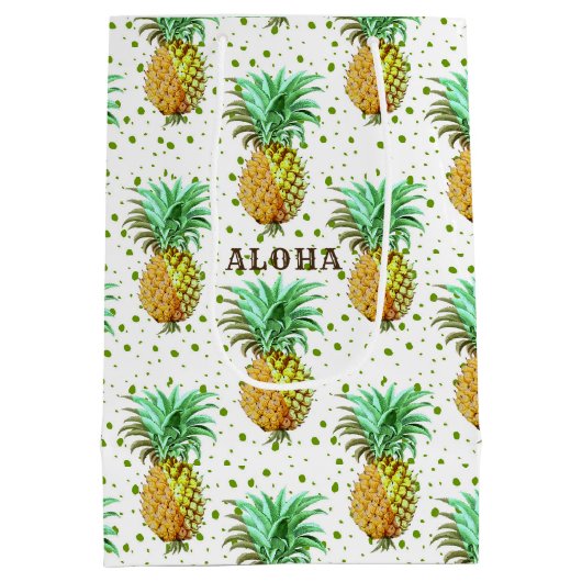 Symbool van het ziekenhuis-ananas-patroon medium cadeauzakje (Achterkant)