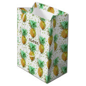 Symbool van het ziekenhuis-ananas-patroon medium cadeauzakje (Achterkant Gekanteld)