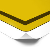 Symbool van het zwavelelement, scheikundige formul perfect poster (Hoek)