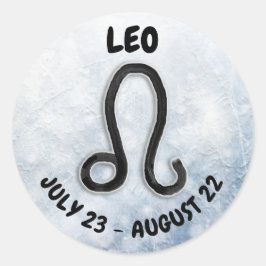Symbool van Horoscope Sign Leo Ronde Sticker