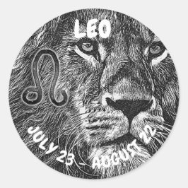 Symbool van Horoscope Sign Leo Ronde Sticker