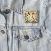 Symbool van John de Evangelist Vierkante Button 5,1 Cm (In situ)
