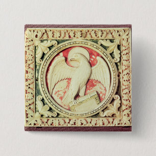 Symbool van John de Evangelist Vierkante Button 5,1 Cm