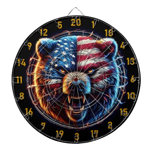 Symbool van kracht en Beer Dartbord (Voorkant)