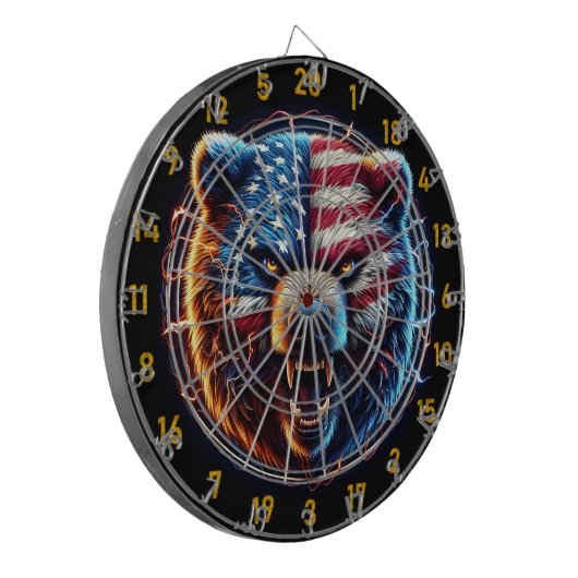 Symbool van kracht en Beer Dartbord (Voorkant Links)