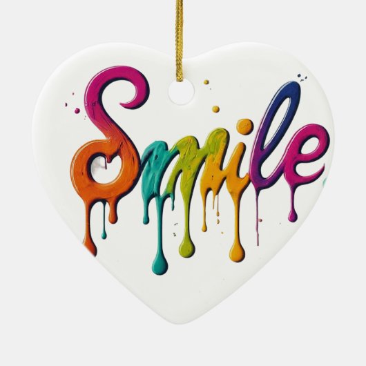 Symbool van liefde en vreugde keramisch ornament (Achterkant)