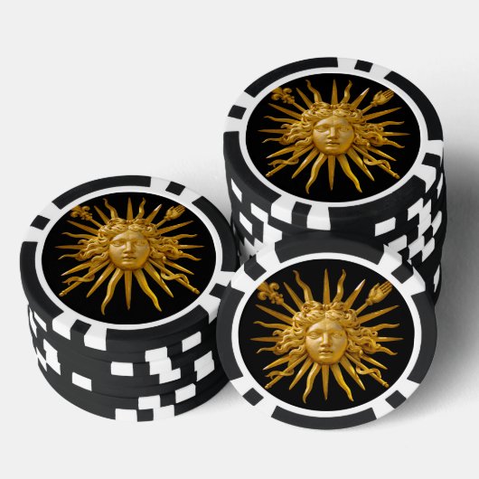 Symbool van Lodewijk XIV de Zonnekoning Poker Chips (Opstapeling)