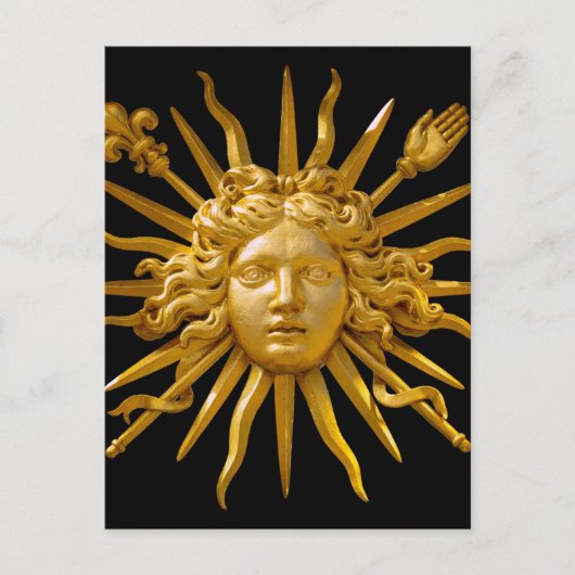 Symbool van Louis XIV de Sun King Briefkaart (Voorkant)