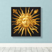 Symbool van Louis XIV de Sun King Canvas Afdruk (Insitu (Houten vloer))