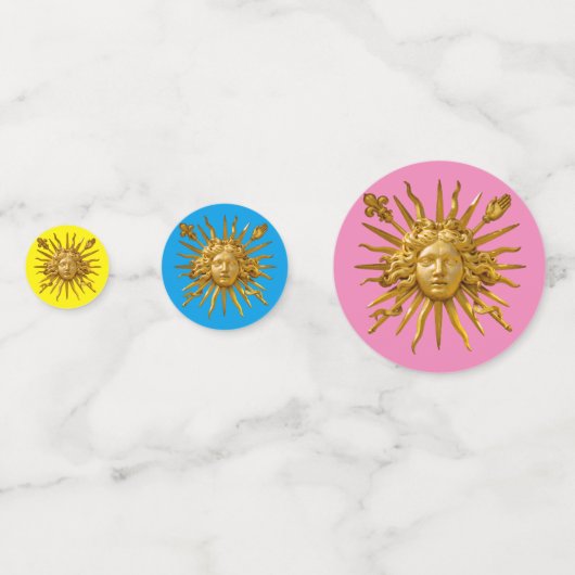 Symbool van Louis XIV de Sun King Confetti (Voorkanten)