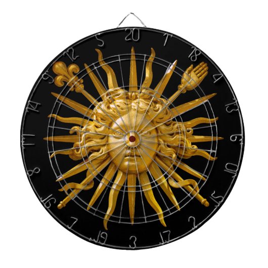 Symbool van Louis XIV de Sun King Dartbord (Voorkant)