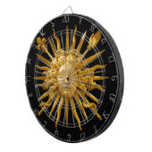 Symbool van Louis XIV de Sun King Dartbord (Voorkant Rechts)
