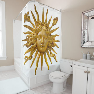 Symbool van Louis XIV de Sun King Douchegordijn