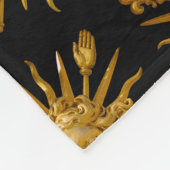 Symbool van Louis XIV de Sun King Fleece Deken (Hoek)