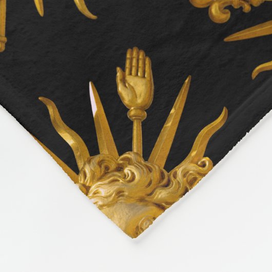 Symbool van Louis XIV de Sun King Fleece Deken (Hoek)