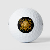 Symbool van Louis XIV de Sun King Golfballen (Voorkant)