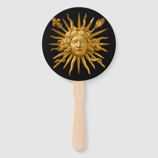 Symbool van Louis XIV de Sun King Handwaaier (Voorkant)