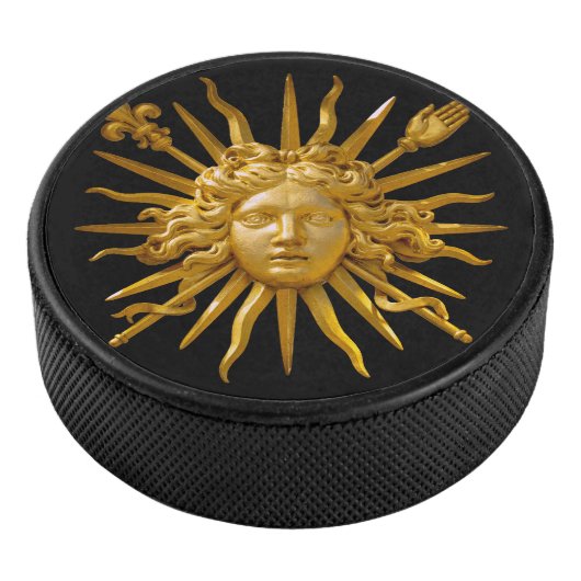 Symbool van Louis XIV de Sun King Hockey Puck (3/4)