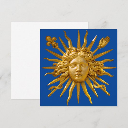 Symbool van Louis XIV de Sun King Kaart (Voorkant / Achterkant)