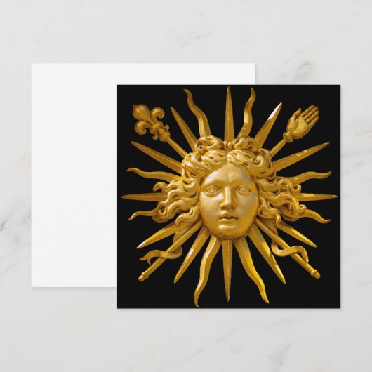 Symbool van Louis XIV de Sun King Kaart (Voorkant / Achterkant)