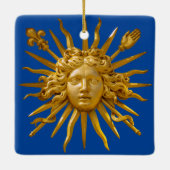 Symbool van Louis XIV de Sun King Keramisch Ornament (Achterkant)