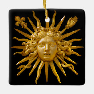 Symbool van Louis XIV de Sun King Keramisch Ornament