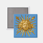 Symbool van Louis XIV de Sun King Magneet (Voorkant / Achterkant)