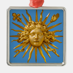 Symbool van Louis XIV de Sun King Metalen Ornament