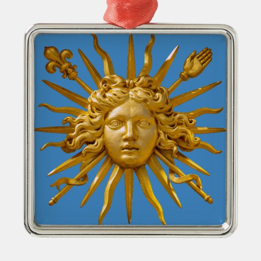 Symbool van Louis XIV de Sun King Metalen Ornament (Voorkant)