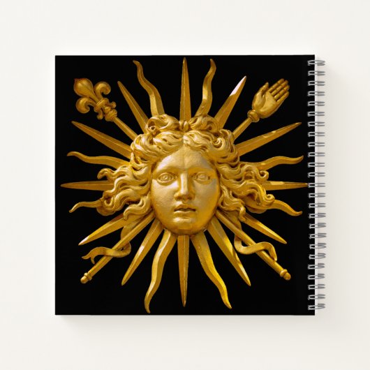 Symbool van Louis XIV de Sun King Notitieboek (Achterkant)