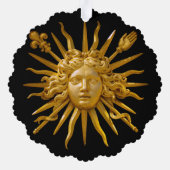 Symbool van Louis XIV de Sun King Ornament Kaart (Achterkant)