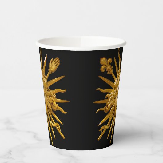 Symbool van Louis XIV de Sun King Papieren Bekers (Links)