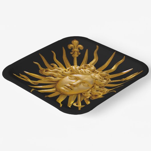 Symbool van Louis XIV de Sun King Papieren Bordje (Gebogen)