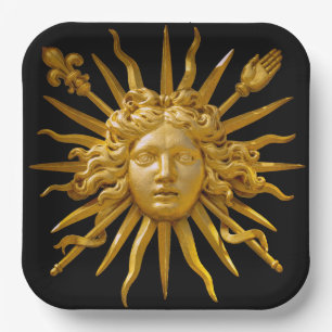 Symbool van Louis XIV de Sun King Papieren Bordje