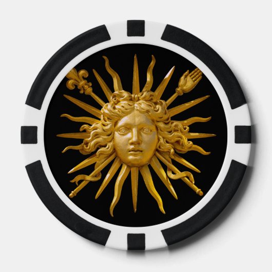 Symbool van Louis XIV de Sun King Poker Chips (Voorkant)