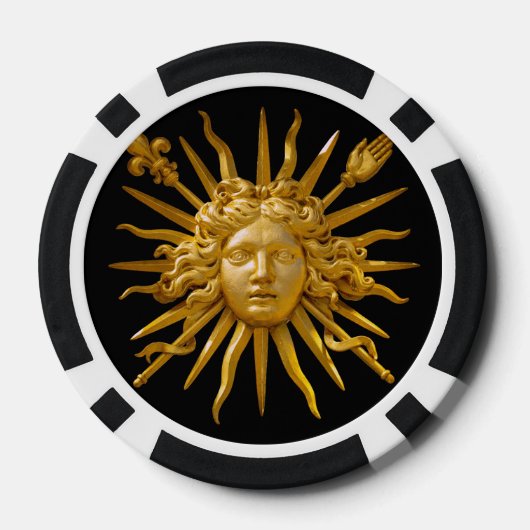 Symbool van Louis XIV de Sun King Poker Chips (Achterkant)