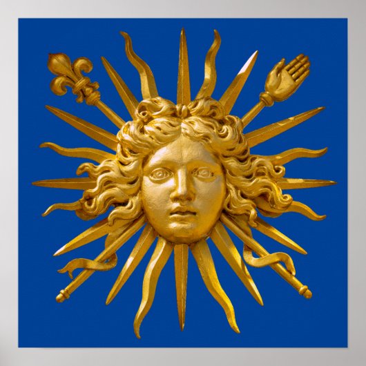 Symbool van Louis XIV de Sun King Poster (Voorkant)