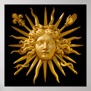 Symbool van Louis XIV de Sun King Poster