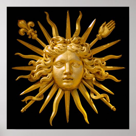 Symbool van Louis XIV de Sun King Poster (Voorkant)