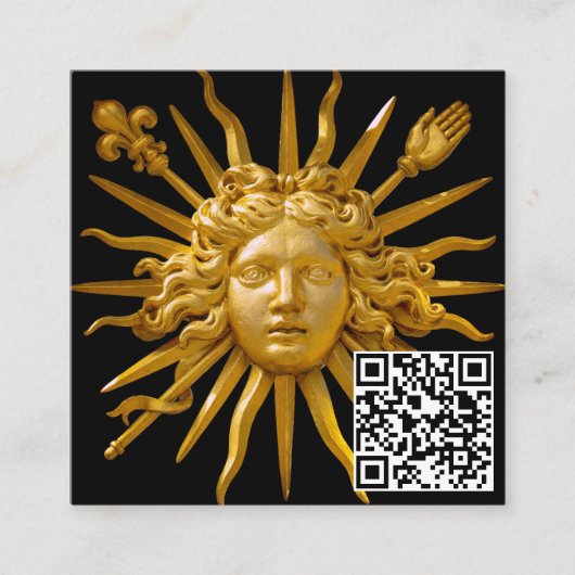 Symbool van Louis XIV de Sun King - QR-code Vierkante Visitekaartje (Voorkant)