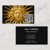Symbool van Louis XIV de Sun King - QR-code Visitekaartje (Voorkant / Achterkant)