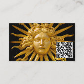 Symbool van Louis XIV de Sun King - QR-code Visitekaartje (Voorkant)
