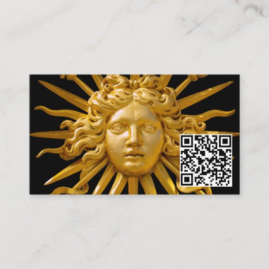 Symbool van Louis XIV de Sun King - QR-code Visitekaartje (Voorkant)