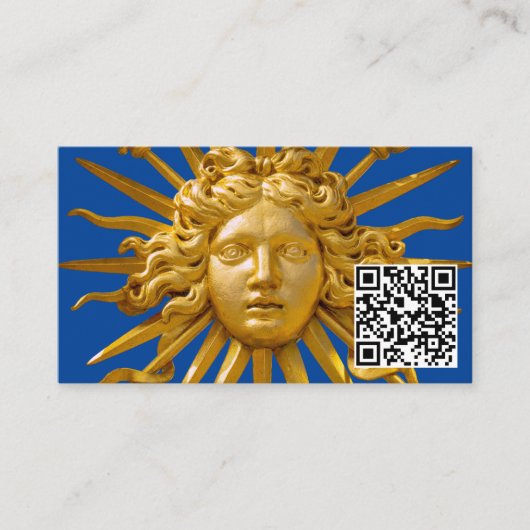 Symbool van Louis XIV de Sun King - QR-code Visitekaartje (Voorkant)